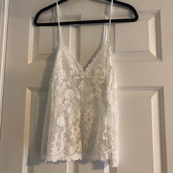 Cupshe Tops - Lace Tank Top